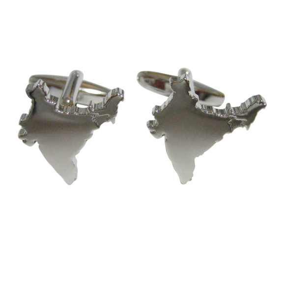 India Map Shape Cufflinks - Picture 1 of 2
